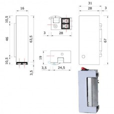 INCONTRO ELETTRICO SLIM SERIE GUN   GUNDTRR12 DIAX