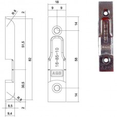 INCONTRO NOTTOLINI SICURTOP mm 18x82    W01692 AGB