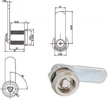 CILINDRO LEVETTA mm 20 TRIANGOLO        160010 OMR