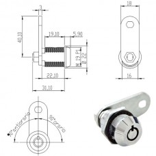 CILINDRO LEVETTA mm 22 TUBOLARE         100852 OMR