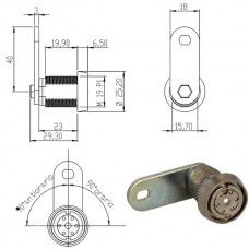 CILINDRO LEVETTA mm 22 JACK           100750KD OMR